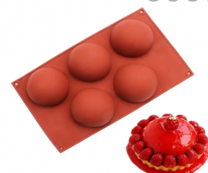 Форма силиконовая «Полусфера» 8 см 5 ячеек 